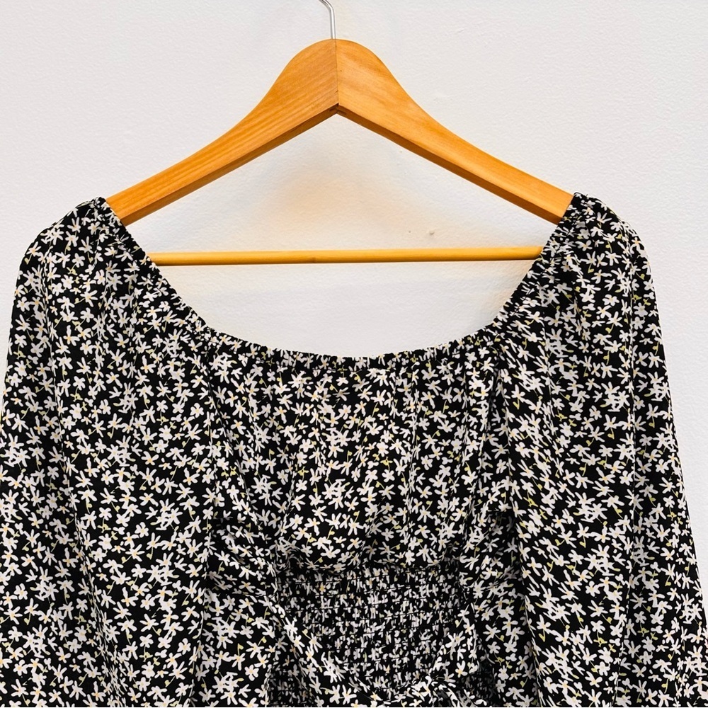 No Boundaries Smocked Back Bustier Top Ditsy Floral Cottagecore Junior's Size M - Picture 7 of 12